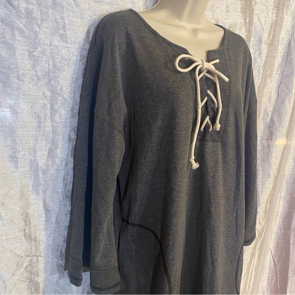 Simple by Suzanne Betro tunic dress with pockets SZ L, no fabric tag GUC - Picture 3 of 12